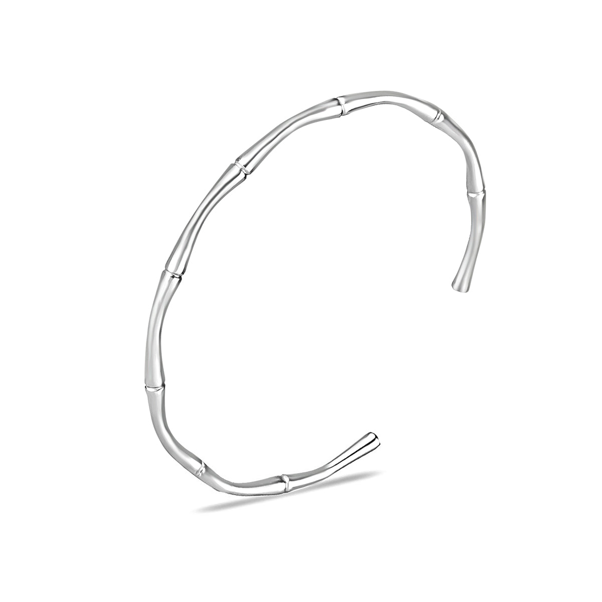 Bamboo Cuff Bracelet (Silver)