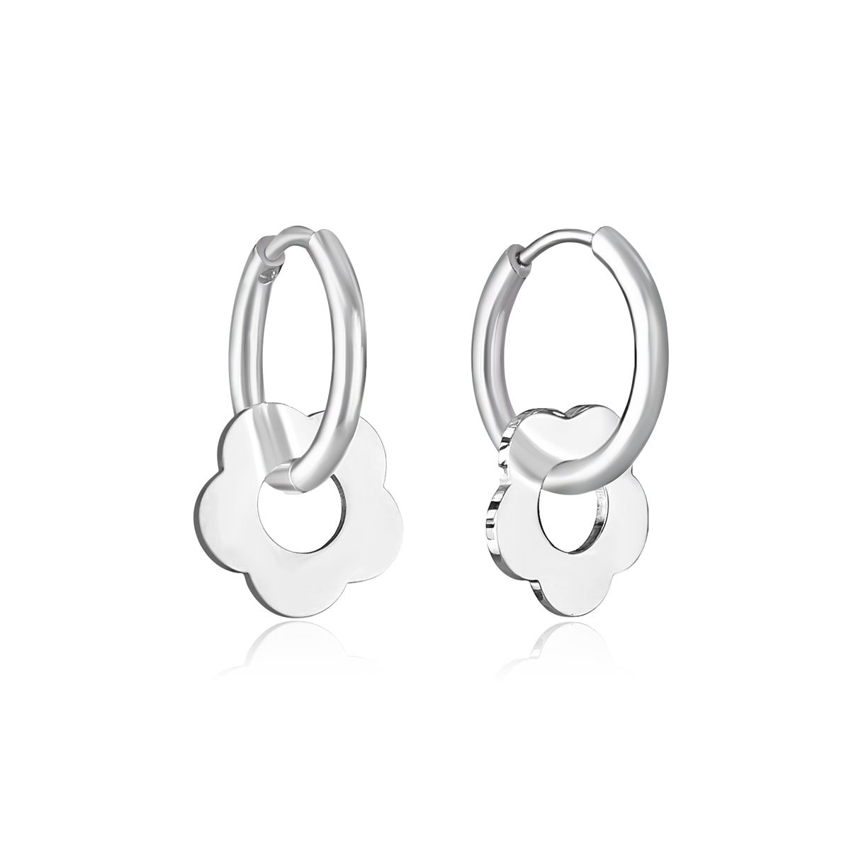Aster Huggie Earrings (Silver)