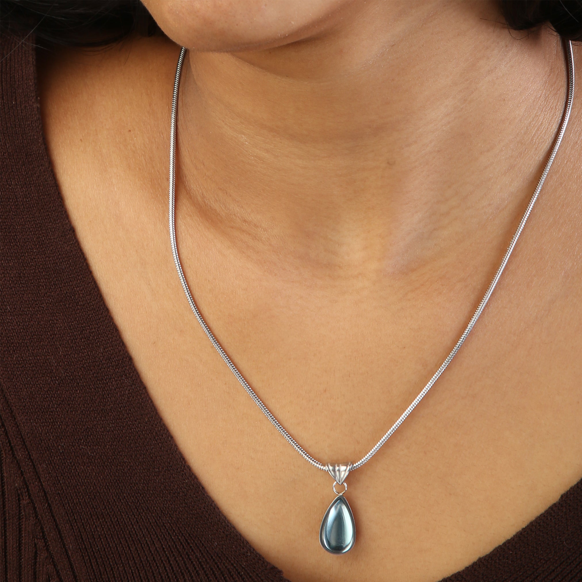 Kailani Waterdrop Necklace (Silver)