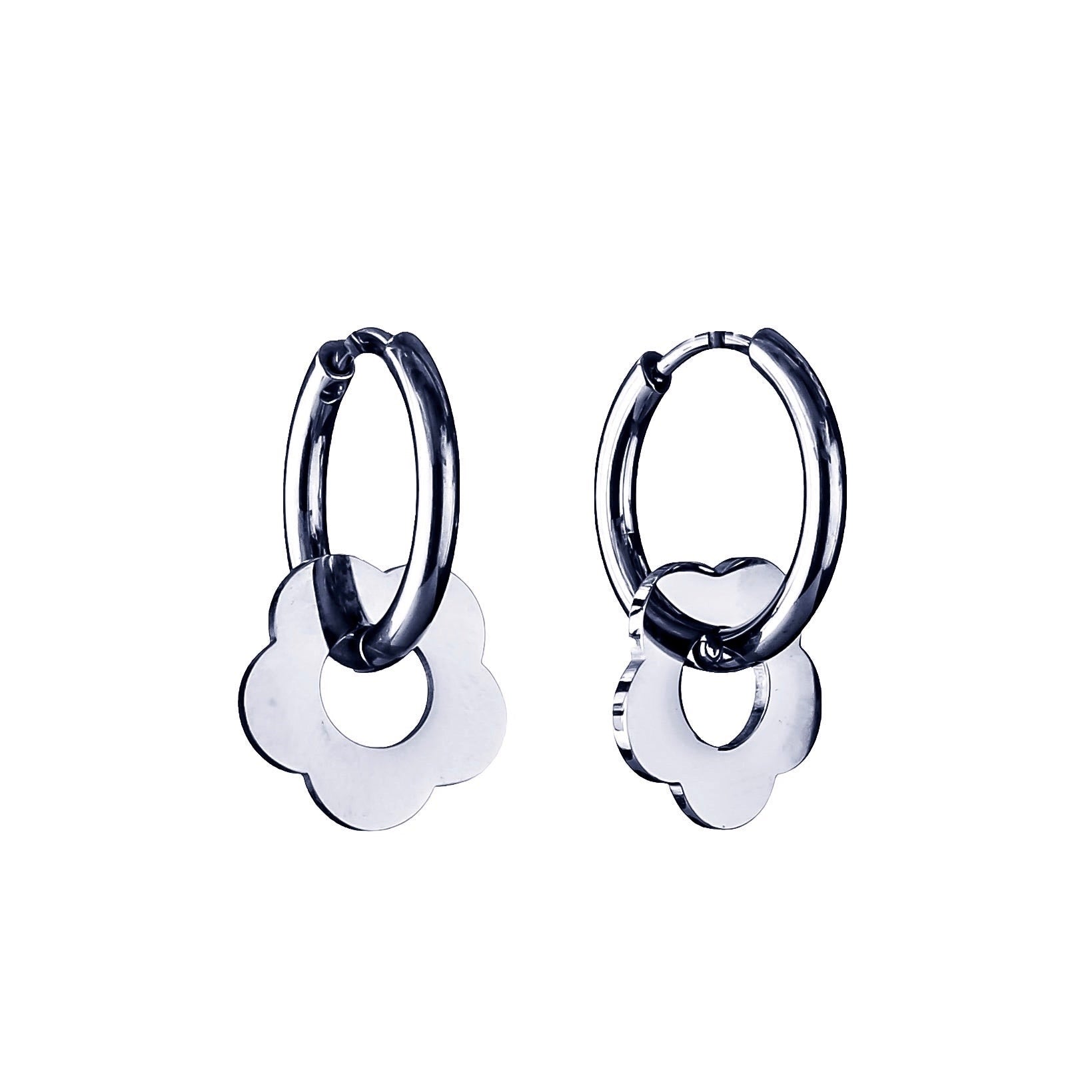 Aster Huggie Earrings (Silver)