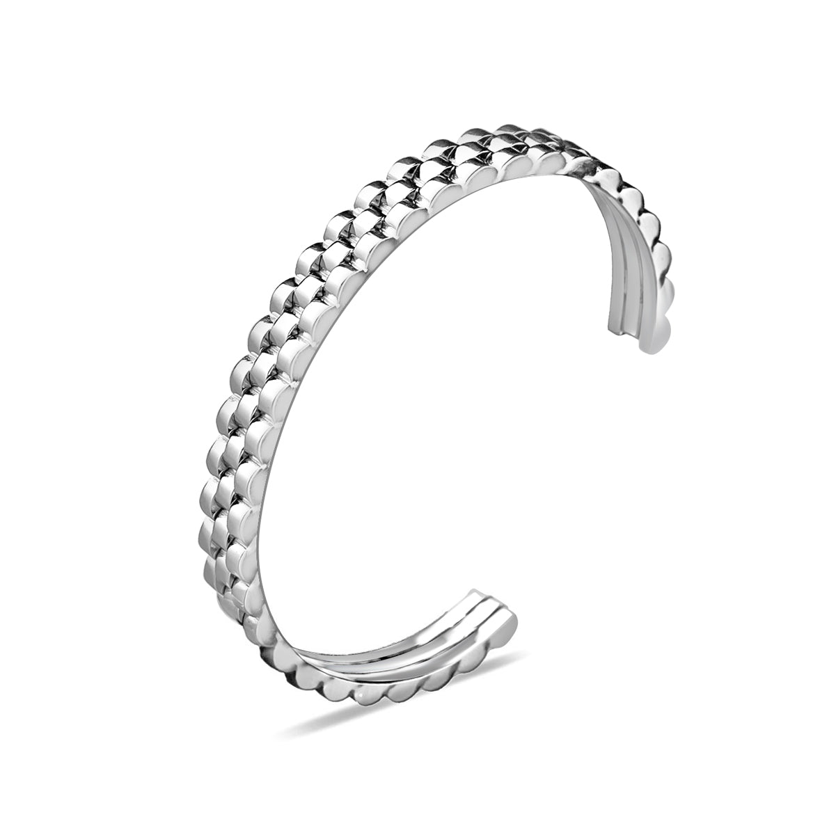 Watchband Cuff Bracelet (Silver)